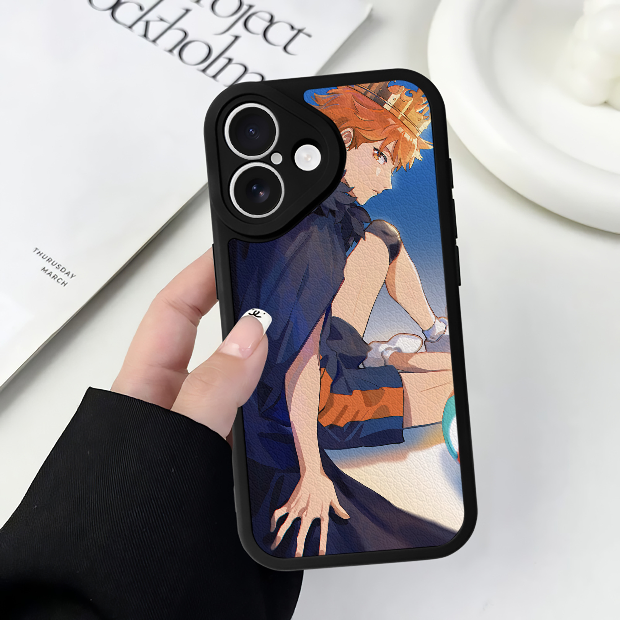 （画像用） ハイキュー!! Haikyu!! 【iPhone 16シリーズ対応】シリコンスマホケース（レザー調） 材質：シリコン